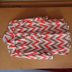 V neck chevron blouse